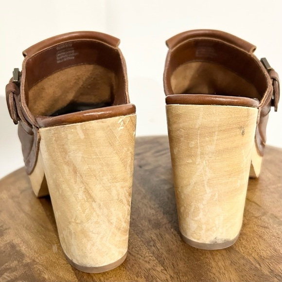 Madewell Classic Kiltie Fringe Clogs in Chestnut Brown 6.5 - Picture 7 of 8
